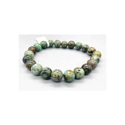 8mm African Turquoise Bracelet - Courage & Love