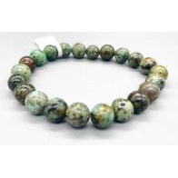 8mm African Turquoise Bracelet - Courage & Love