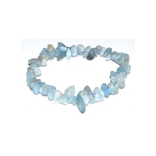 Aquamarine Empowerment Chip Bracelet