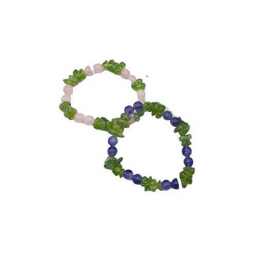 Peridot Quartz Gemstone Bracelet Healing