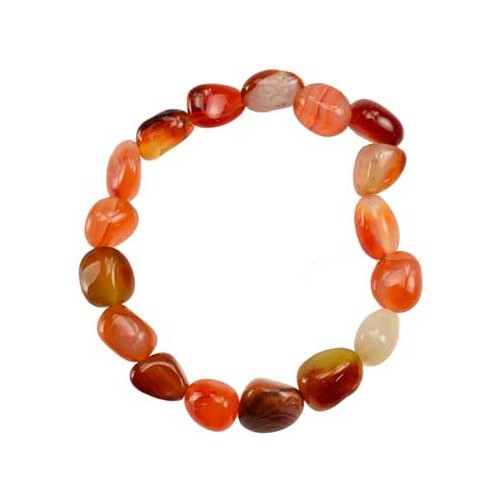 Carnelian Gemstone Bracelet Energy Focus