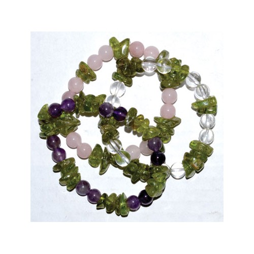 Faceted Peridot and Gemstone Bracelet