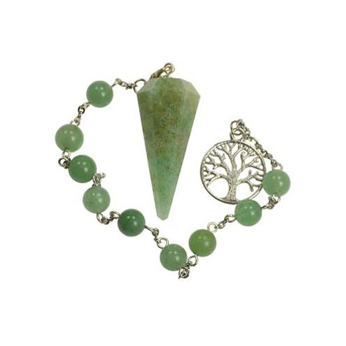 Green Aventurine Bracelet with Dowsing Pendulum