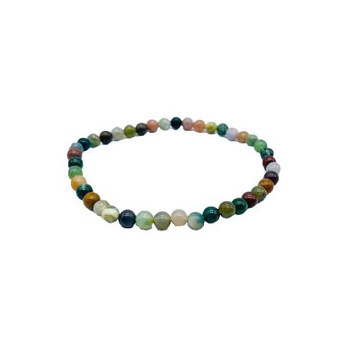 Moss Agate Stretch Bracelet for Emotional Healing