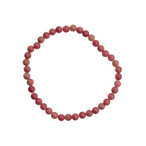 4mm Rhodonite Stretch Bracelet - Emotional Healing