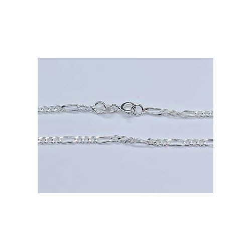 20" Sterling Figaro Chain