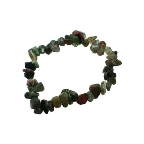 Bloodstone Chip Bracelet for Courage and Vitality