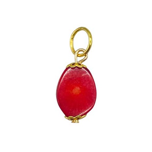 3/4" Polished Coral Jewelry Piece