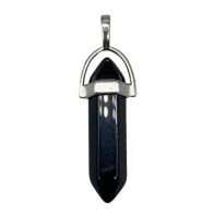 Double Terminated Onyx Pendant 1.5"