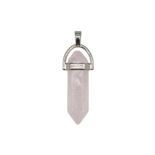 Double Terminated Rose Quartz Healing Pendant