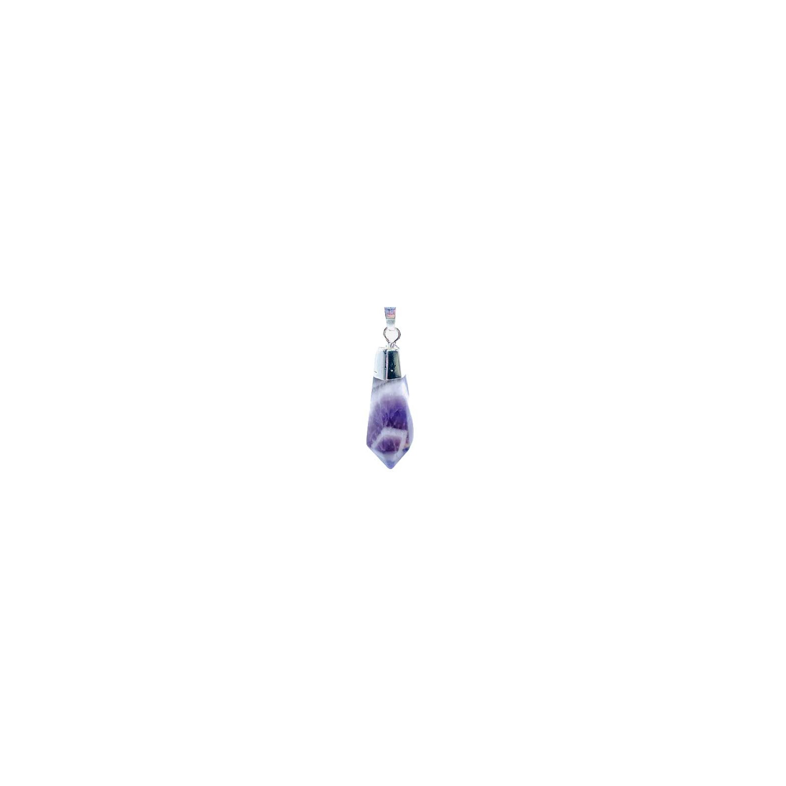 Chevron Amethyst Pendant for Spiritual Purity