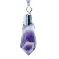 Chevron Amethyst Pendant for Spiritual Purity