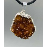 Citrine Druse Pendant for Positive Energy