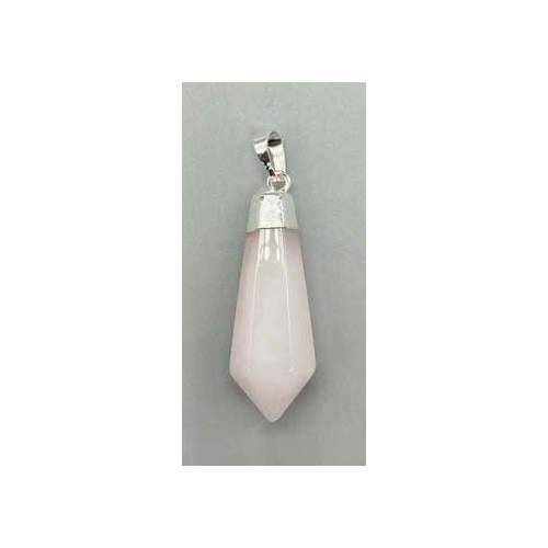 Unique Rose Quartz Diamond Pendant