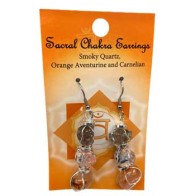 Sacral Chakra Earrings Natural Stone