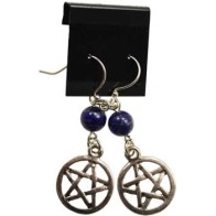 Pendientes de Lapis Lazuli Pentagrama Enfoque Energético Meditación