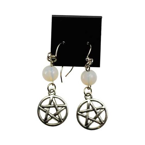 Opalite Pentagram Earrings for Spiritual Practices