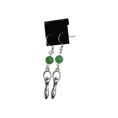 Green Aventurine Goddess Earrings