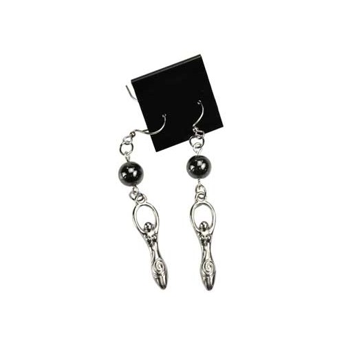 Hematite Goddess Earrings