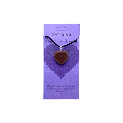 Optimism Purple Aventurine Heart Pendant