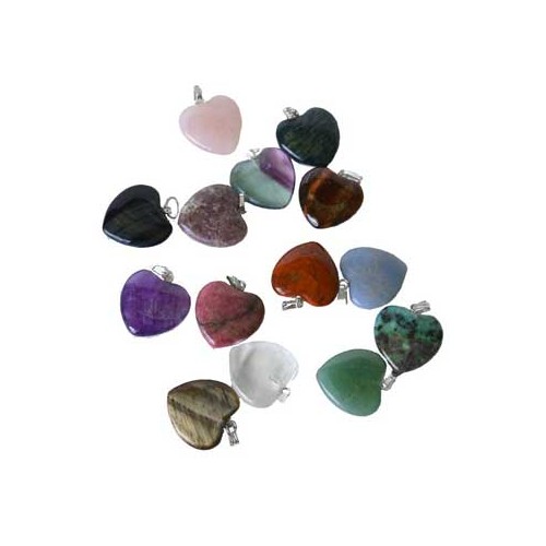 Set of 24 Heart-Shaped Stones