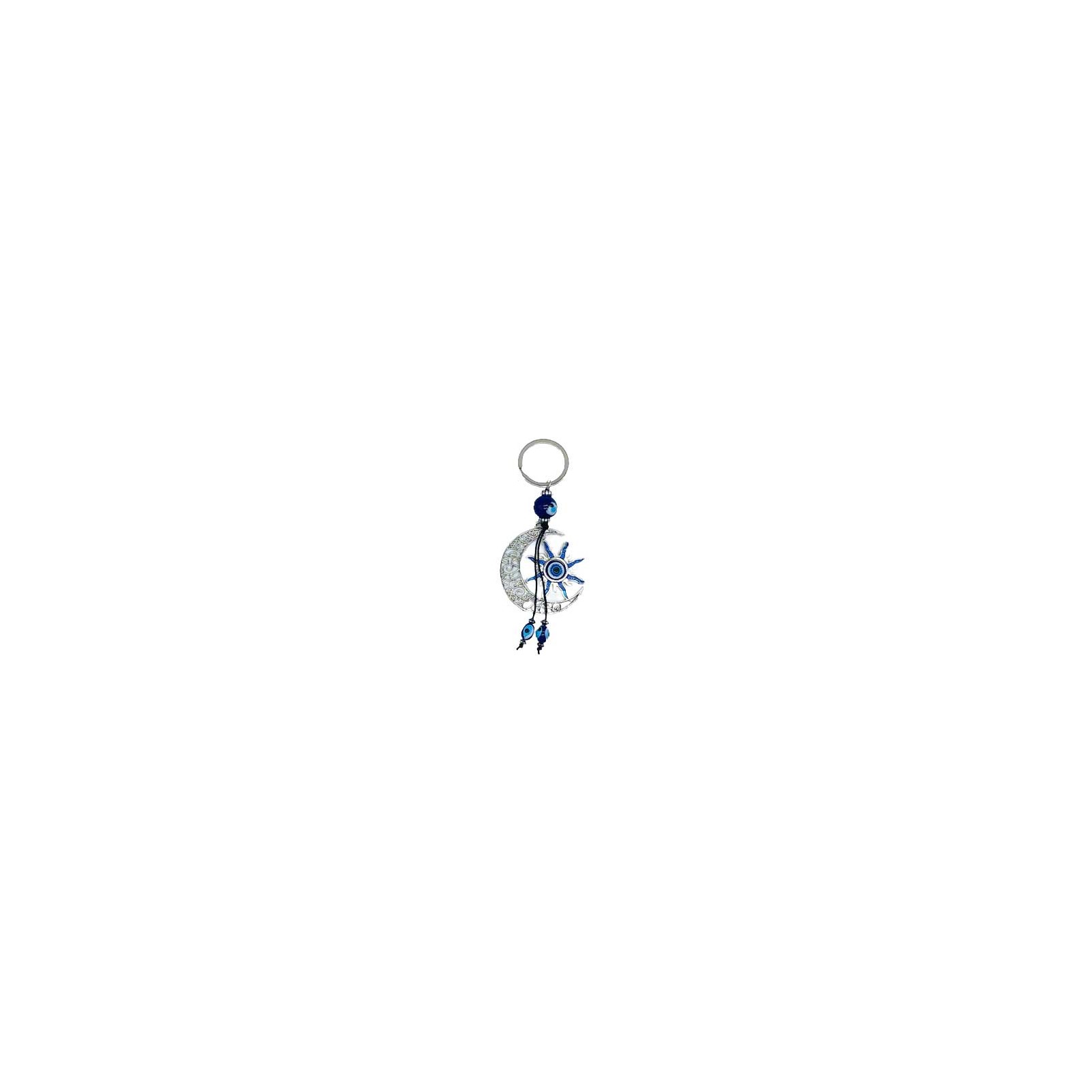 Sun and Moon Evil Eye Keychain