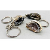 Unique Geode Keychain - Natural Gemstone Accessory