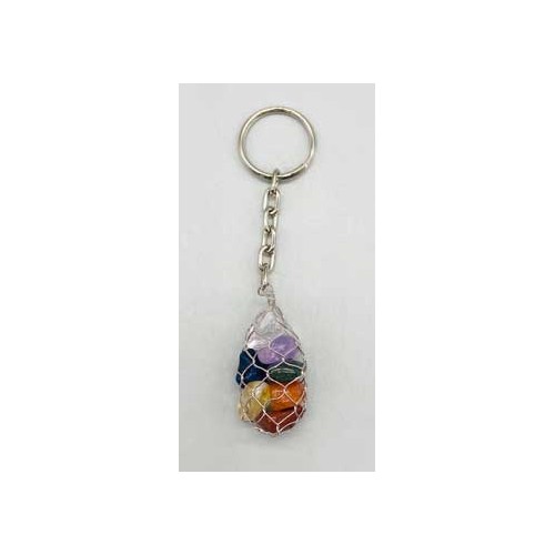 Bag of Tumbled Stones Keychain for Positive Energy