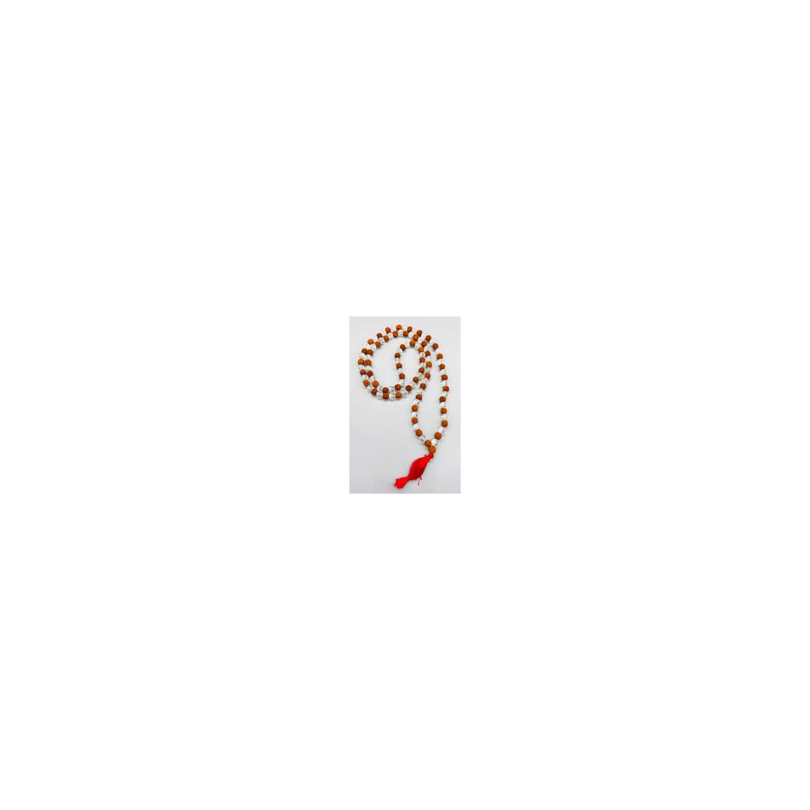 Rudraksha and Quartz Japmala