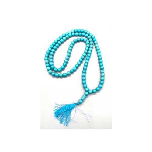 Synthetic Turquoise Mala Necklace Healing Energy