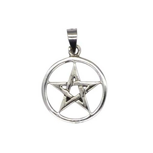 Sterling Silver Pentacle Pendant 3/4