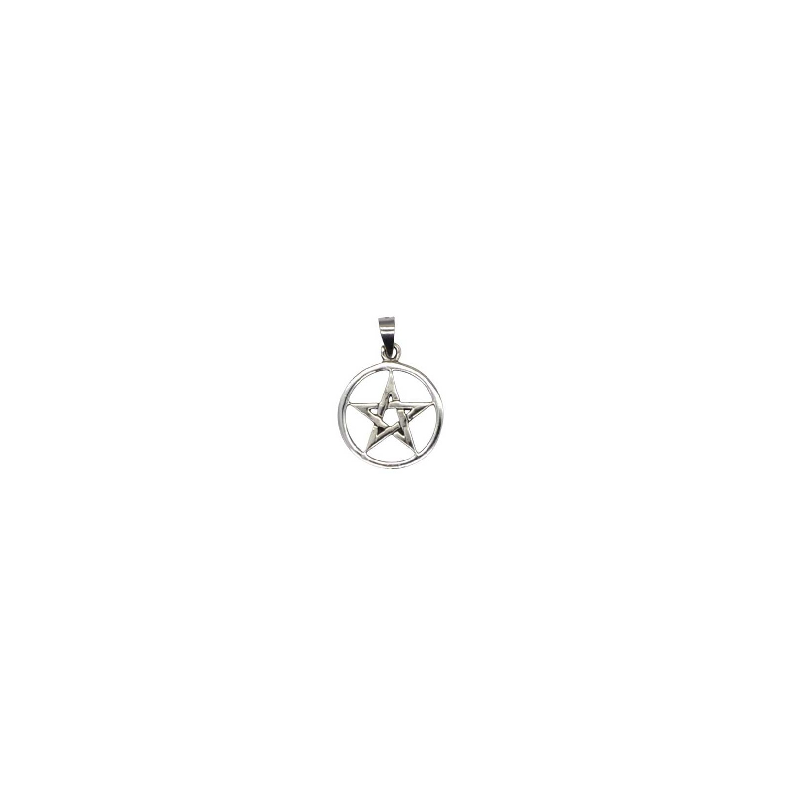 Sterling Silver Pentacle Pendant 3/4