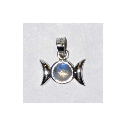 Colgante Triple Diosa de Moonstone para Feminidad Divina