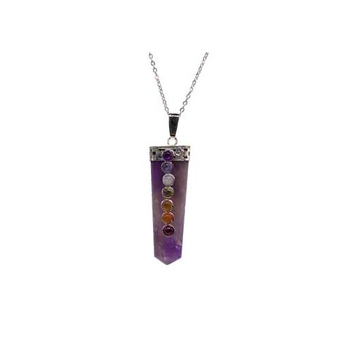 Amethyst Chakra Necklace with Pendant