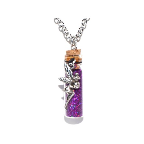 Fairy Purple Glitter Necklace for Magic