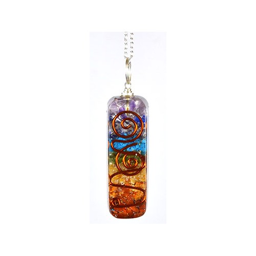 2 Inch Orgone 7 Chakra Pendant