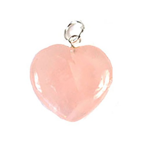 7/8" Rose Quartz Heart Pendant