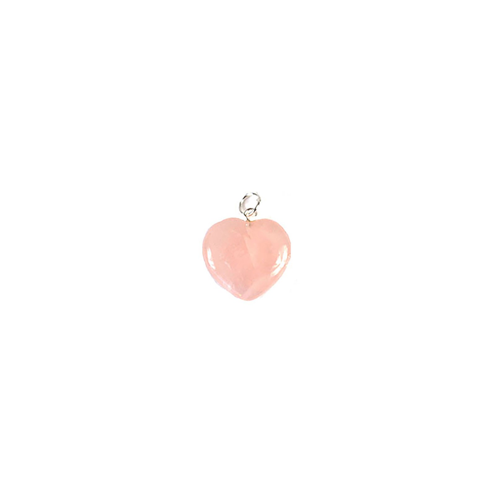 7/8" Rose Quartz Heart Pendant