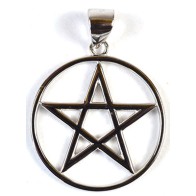 Sterling Silver Pentagram Pendant 7/8 inch