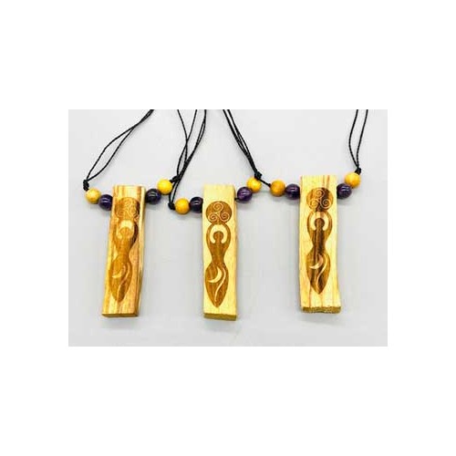 Set of 3 Goddess Palo Santo Pendants