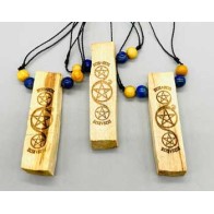 Pentagram Palo Santo Pendant Set