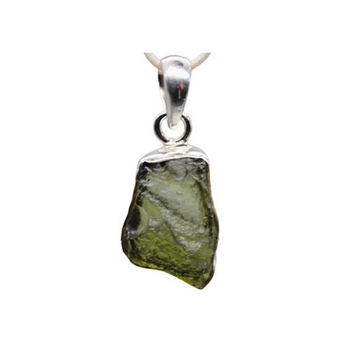 Moldavite Sterling Silver Pendant for Transformation