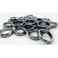 Set of 50 Faceted Hematite Rings for Protection