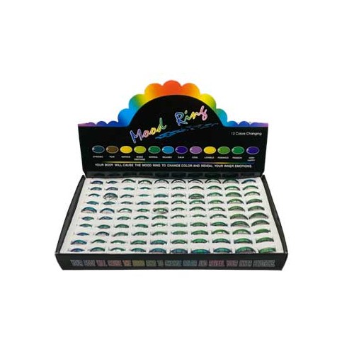 Set of 100 Mood Rings - Color Changing Jewelry