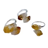 Set of 3 Adjustable Citrine Rings