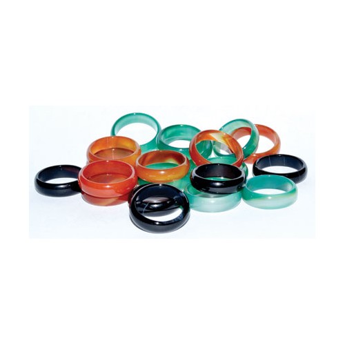 Set of 100 6mm Agate Rings for Chakra Healing