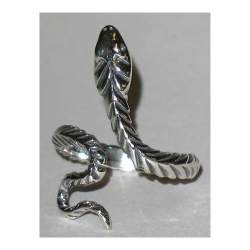 Adjustable Snake Ring in Sterling Silver