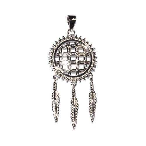 3/4" Flower of Life Dreamcatcher Sterling Pendant