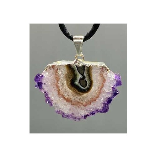 Unique Stalactite Amethyst Agate Pendant