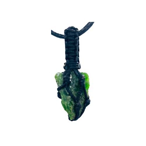 Rough Chrome Diopside Cage Pendant for Awareness